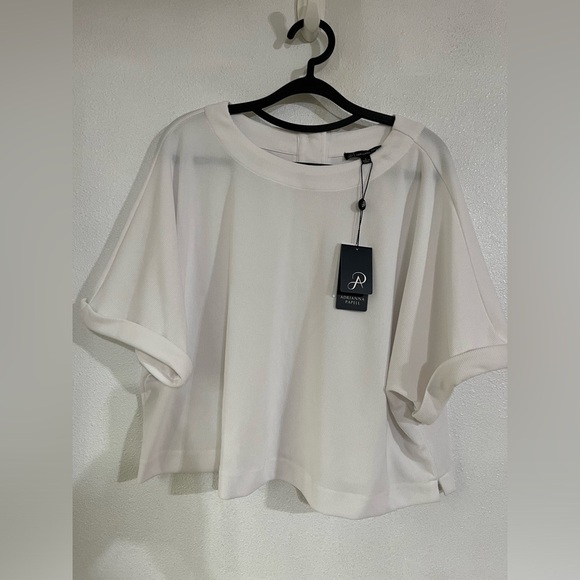 Adriana Papel size L white crop top NWT - Picture 1 of 5